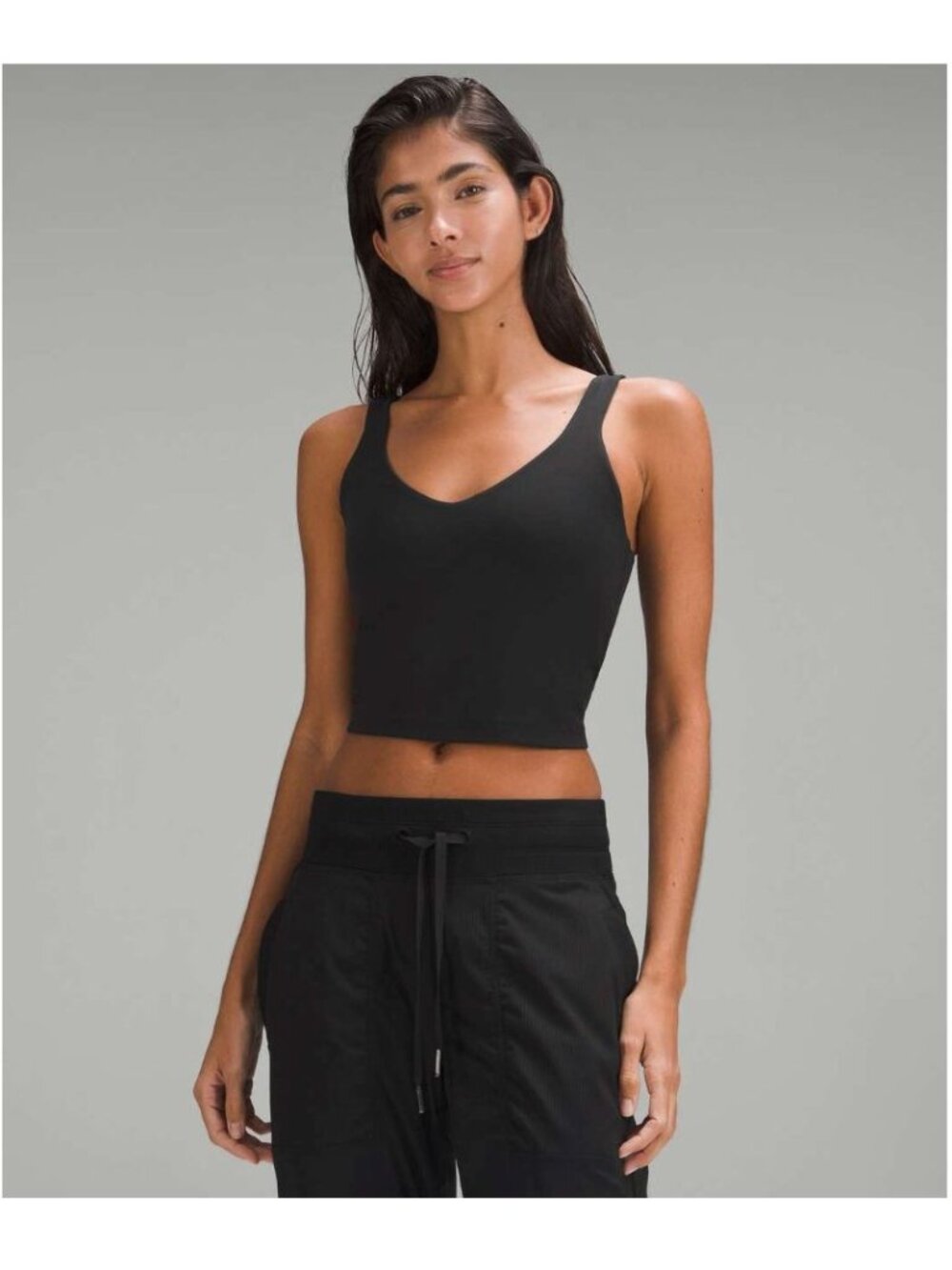 lululemon Align Tank Top Black Size 6 Nulu Built In Bra Yoga LW1DTWS